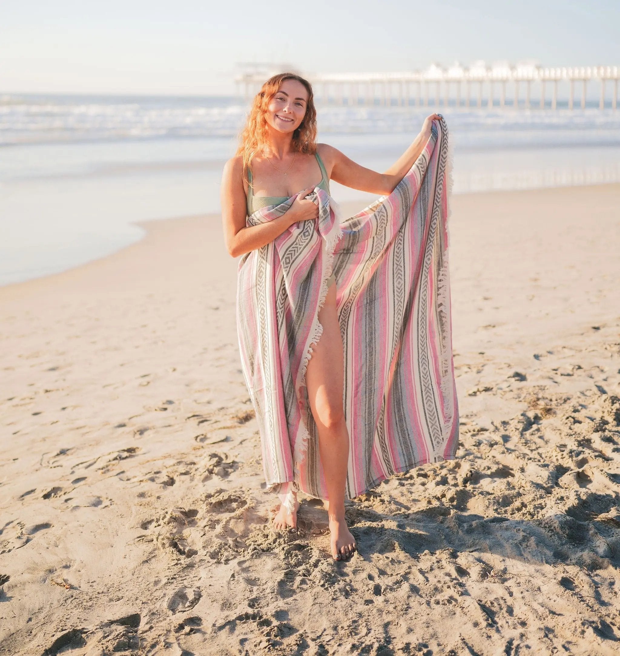 Mexican Turkish Cotton Throw Blanket for Home and Outdoor Use - Love Salve